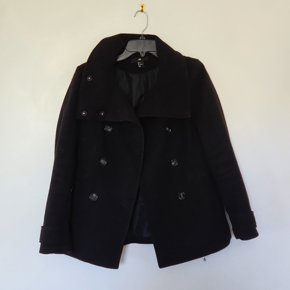 H&M Black Pea Coat